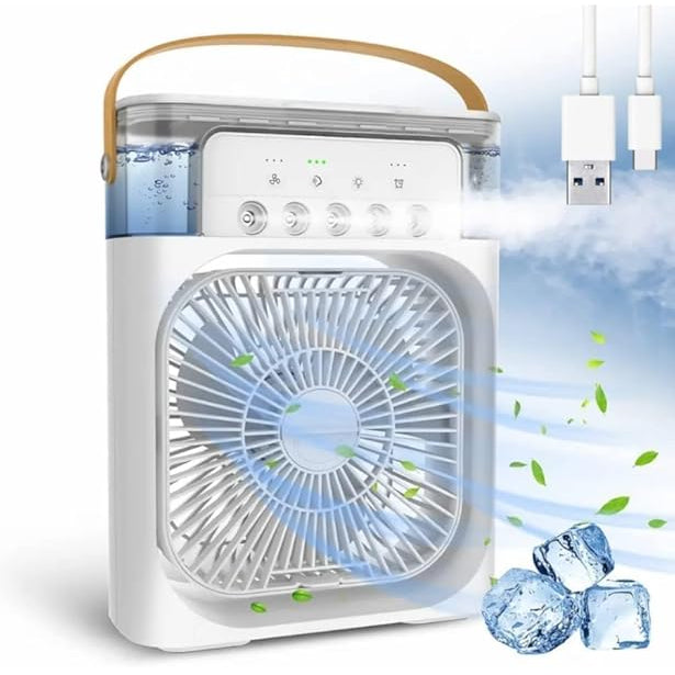 Mini Cooling Fan - 3-in-1 Portable Air Cooler & Humidifier